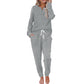 Conjunto de 2 piezas: top de mujer y pantalones con cordón